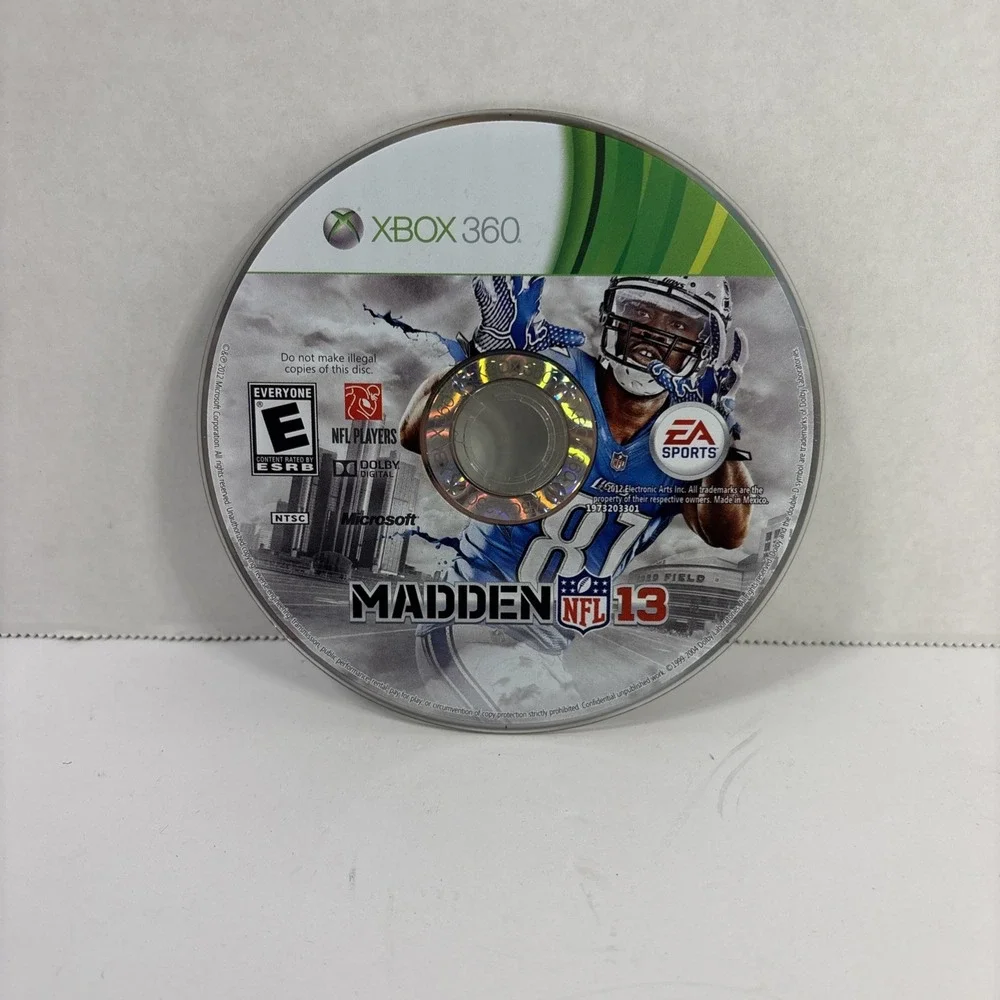Madden NFL 13 Xbox 360 2012 Football Game Disc Only Tested